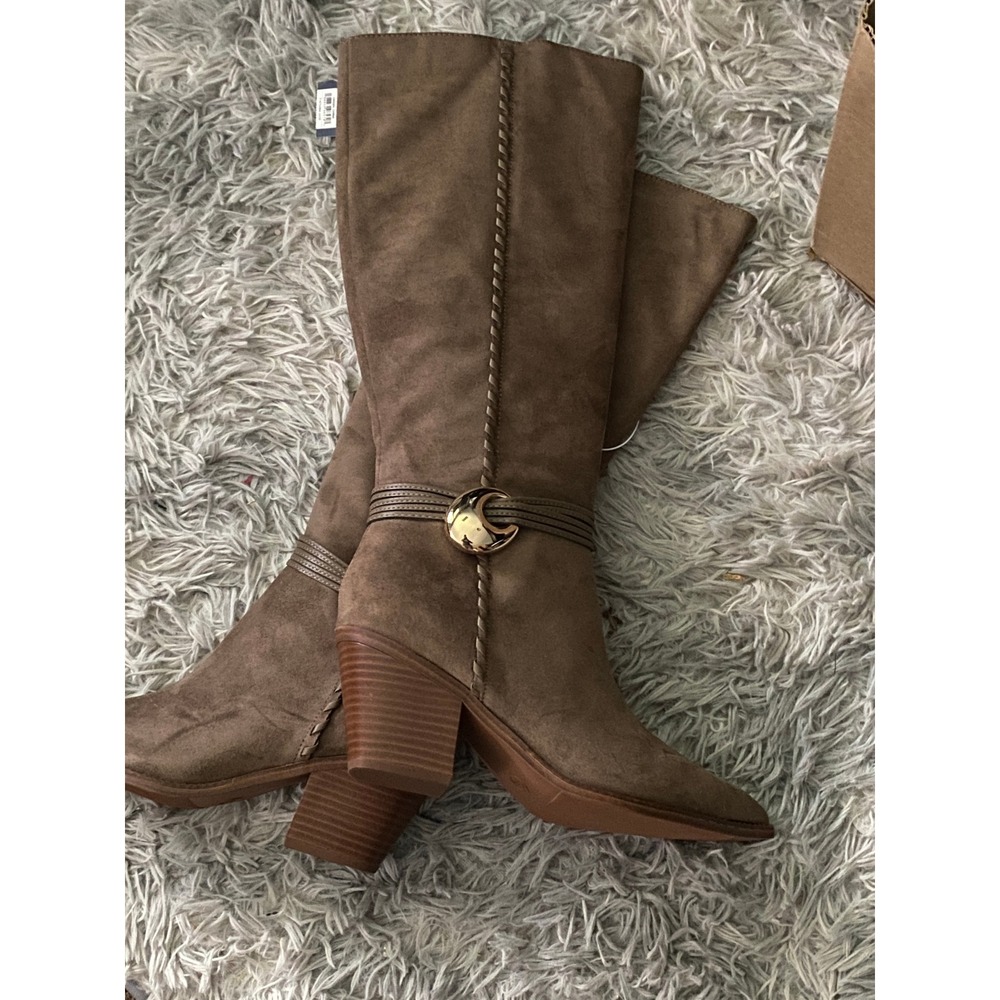 Women's Rio Whip Stitch Tall Boots Universal Thread Dark Taupe 9.5 New With Tags - Picture 4 of 6